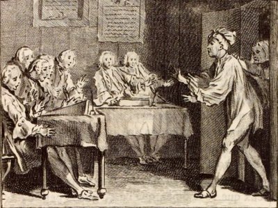 König Kandaules und der Rechtsgelehrte von Charles Nicolas Cochin