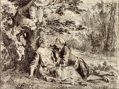 Der Dorfbewohner, der sein Kalb sucht von Charles Nicolas Cochin