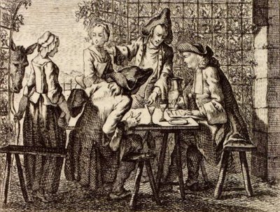 Die Tauschenden von Charles Nicolas Cochin