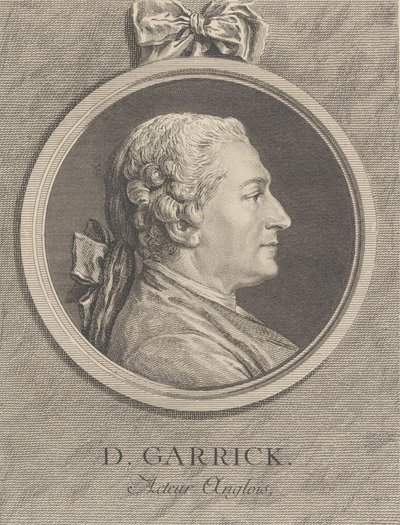 Porträt von David Garrick, 1764 von Charles Nicolas Cochin
