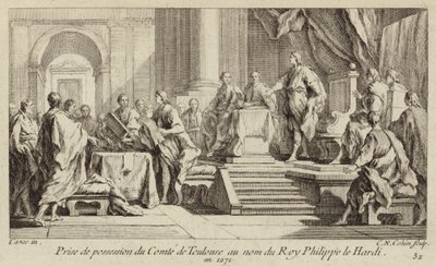 Besitznahme der Grafschaft Toulouse im Namen von König Philipp III. von Frankreich von Charles Nicolas II Cochin