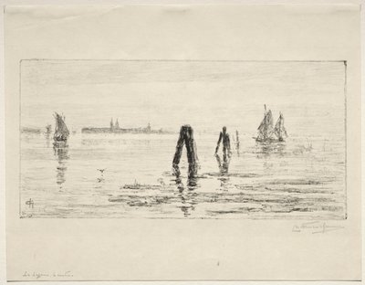 Lagune, Morgen von Charles Nicolas Storm van 