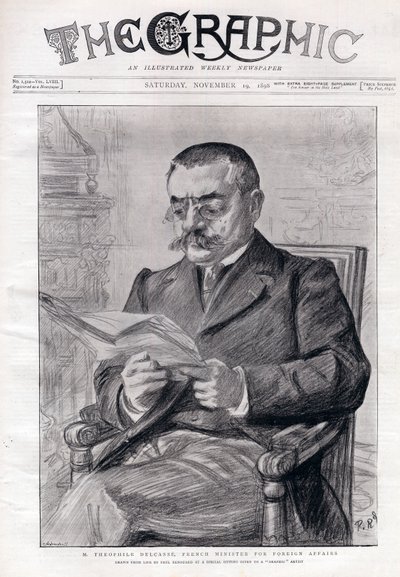 Porträt von Theophile Delcasse (1852-1923), französischer Politiker und Außenminister von Charles Paul Renouard