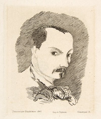Selbstporträt von Charles Baudelaire, veröffentlicht 1869 von Charles Pierre Baudelaire
