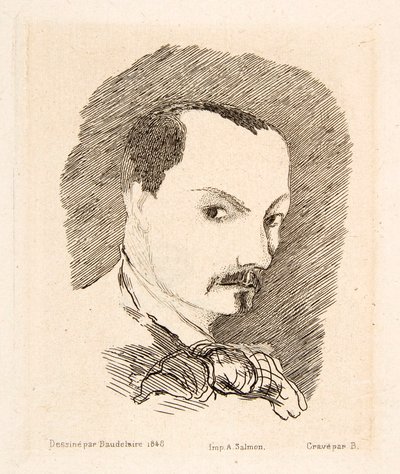 Selbstporträt von Charles Baudelaire von Charles Pierre Baudelaire