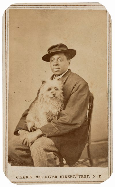 Porträt eines Mannes und Hundes, ca. 1860 von Charles R. Clark