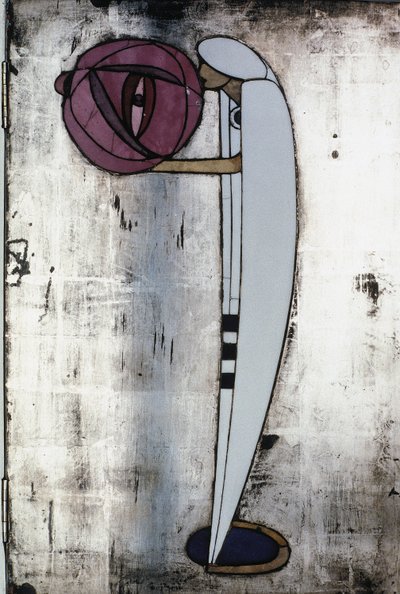 Weißer Schrank entworfen für Mrs. Rowat, 1902 von Charles Rennie Mackintosh