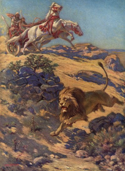 Löwenjagd im alten Assyrien von Charles Robert Knight