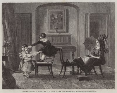 Kinder spielen Pferde, in der späten Internationalen Ausstellung von Charles Robert Leslie