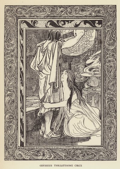 Odysseus bedroht Circe von Sir John Charles Robinson
