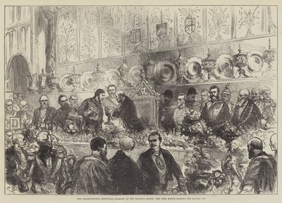 Das Internationale Kommunale Bankett im Mansion House, der Lord Mayor reicht den Liebesbecher von Sir John Charles Robinson