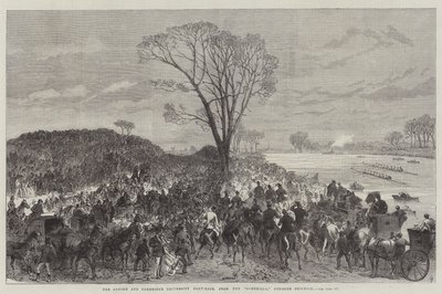 Das Bootsrennen der Universitäten Oxford und Cambridge, von den Sandhügeln gegenüber von Chiswick von Sir John Charles Robinson