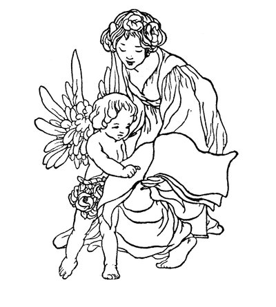 Titelbild-Illustration für Der glückliche Prinz und andere Märchen von Oscar Wilde (Lithografie) von Charles Robinson
