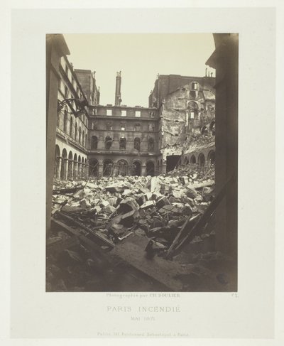 Pariser Feuer (Innenansicht des Finanzministeriums) von Charles Soulier