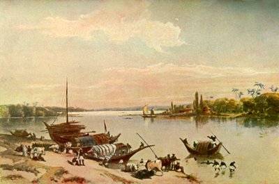 Barrackpur - Am Ganges nahe Kalkutta, 1840er Jahre, 1901 von Charles Stewart Hardinge