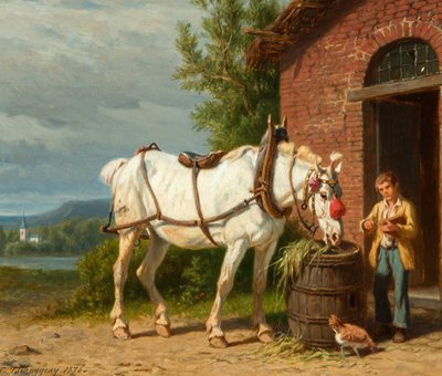 Charles-Philogène Tschaggeny - Die Rast von Charles Tschaggeny