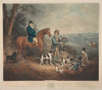 Malcolm Fleming von Barochan 1745-1811. Falknerei von Charles Turner
