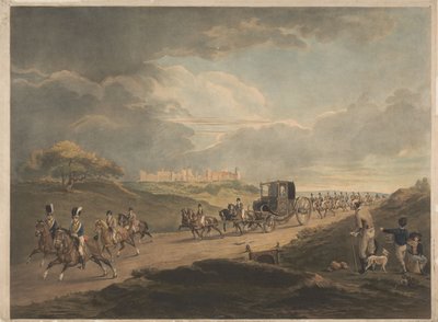 Seine Majestät in seiner Reisekutsche, Rückkehr von Windsor in die Stadt von Charles Turner