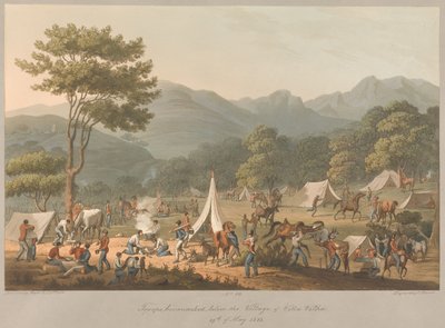 Nr. 10 Truppe biwakierte unterhalb des Dorfes Villa Velha, 19. Mai 1811 von Charles Turner