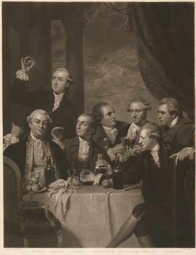 Porträt der Mitglieder der Dilettanti Society von Charles Turner