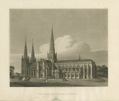 Lichfield Kathedrale - Südostansicht von Charles Wild