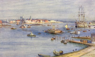 Portsmouth, von Gosport von Charles William Wyllie