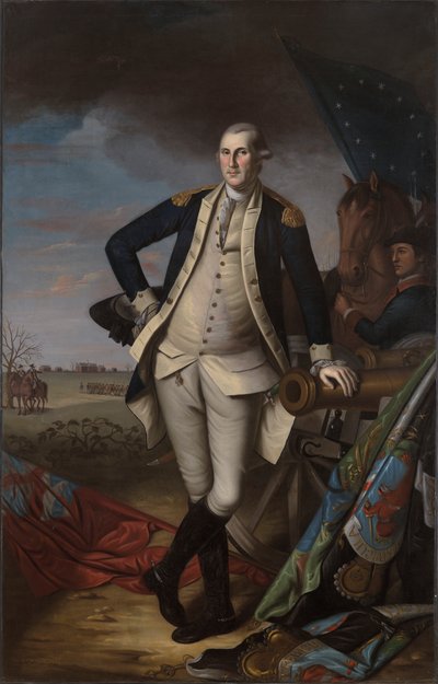 George Washington in der Schlacht von Princeton von Charles Willson Peale