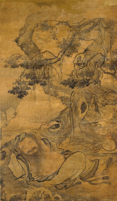 Betrunkener Unsterblicher unter einem alten Baum, frühes 16. Jahrhundert von Chen Zihe