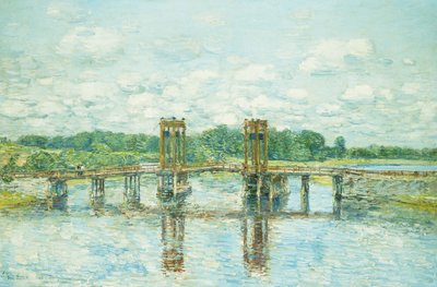 Die Mautbrücke, New Hampshire, in der Nähe von Exeter von Childe Frederick Hassam