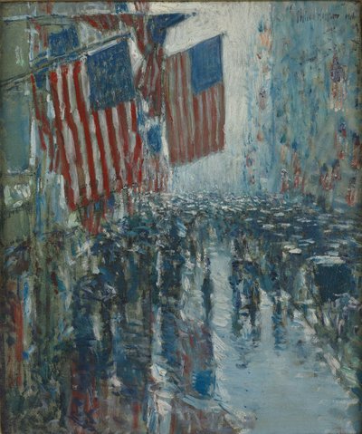 Regentag auf der Fifth Avenue von Childe Hassam