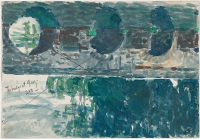 Die Brücke bei Grez [Rückseite] von Childe Hassam