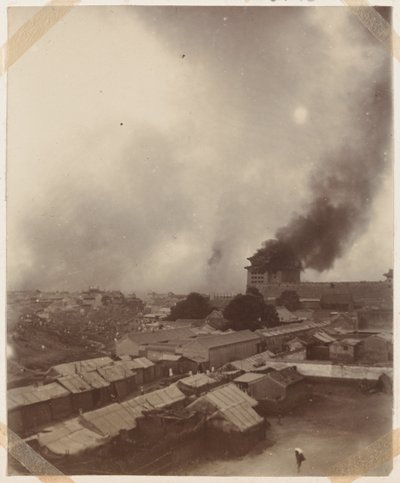 Ein großes Feuer am Haupttor von Peking von Chinese Photographer