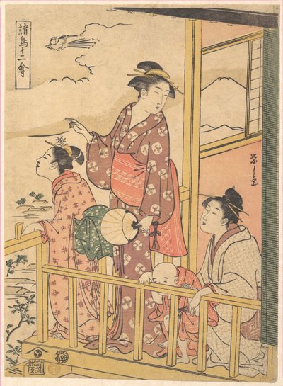 Ein Langschwanzhuhn (Onagadori), aus der Serie Zwölf verschiedene Vögel von Chobunsai Eishi