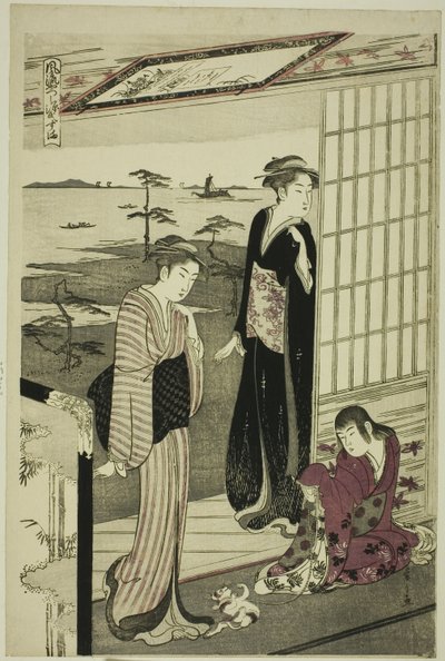 Suma, aus der Serie "Eine modische Parodie der Geschichte von Genji (Furyu yatsushi Genji)" von Chobunsai Eishi