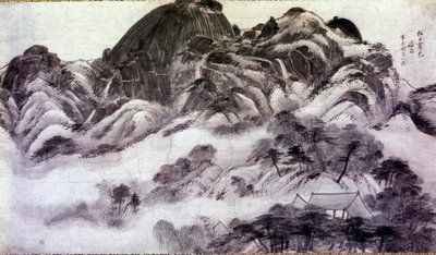 Koreanische Kunst: Berg Inwang. Drucke von Chong Son (1676-1759). 18. Jahrhundert. Jai Hyang John Sammlung von Chong Son