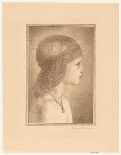 Porträt eines unbekannten Mädchens von Chris Lebeau (signed by artist)