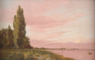 Blick auf die Bucht bei der Kalkbrennerei in Kopenhagen nach Norden. Ein ruhiger Sommernachmittag von Christen Købke