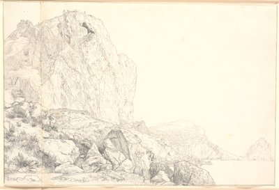 Blick auf die Küste bei Marina Piccola auf Capri von Christen Købke