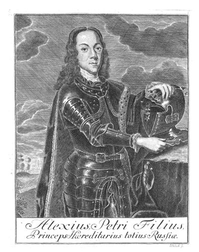 Porträt von Zarewitsch Alexei Petrowitsch von Russland 1690-1718, ca. 1730 von Christian Albrecht Wortmann