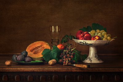 Klassisches Stillleben mit Früchten von Christian MARCEL