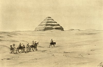 Pyramide von Djoser in Saqqara, nahe Kairo, Ägypten von Christian Wilhelm Allers