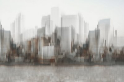 Verschwommene Stadtlandschaftsspiegelung von Christina Sillen