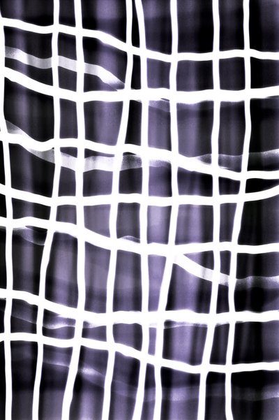 Indigo abstraktes Gitter von Christina Sillen