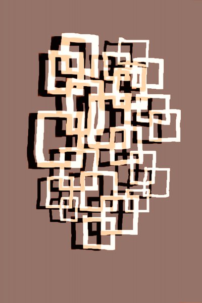 Überlappende geometrische Quadrate von Christina Sillen
