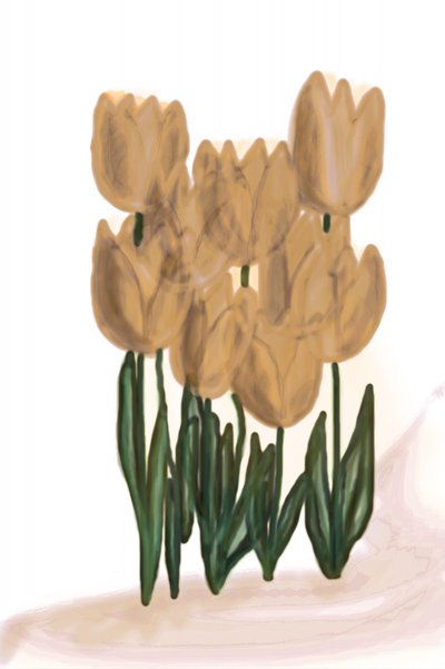 Weiche beige Tulpen von Christina Sillen