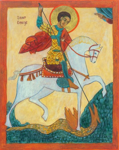 Heiliger Georg und der Drache, 2012 von Christine Hales