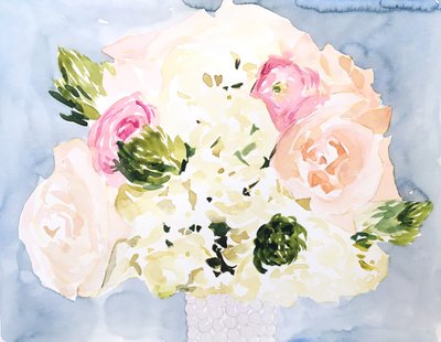 Rosa Blumenbouquet von Christine Lindstrom