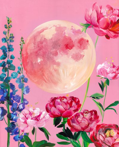 Rosa Mondgarten von Christine Lindstrom