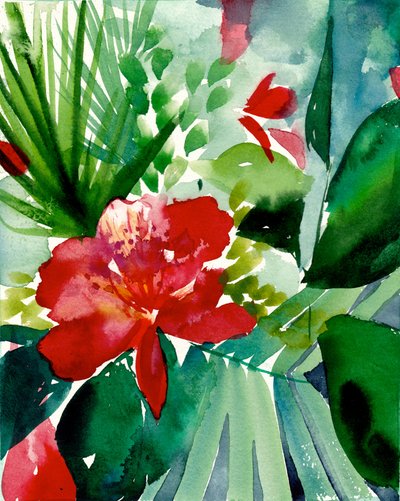 Lebendige Tropenblüte von Christine Lindstrom