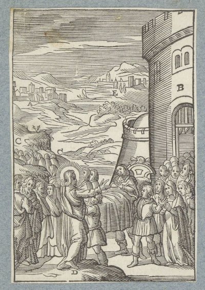 Auferweckung des Sohnes der Witwe von Nain von Christoffel van Sichem (II)
